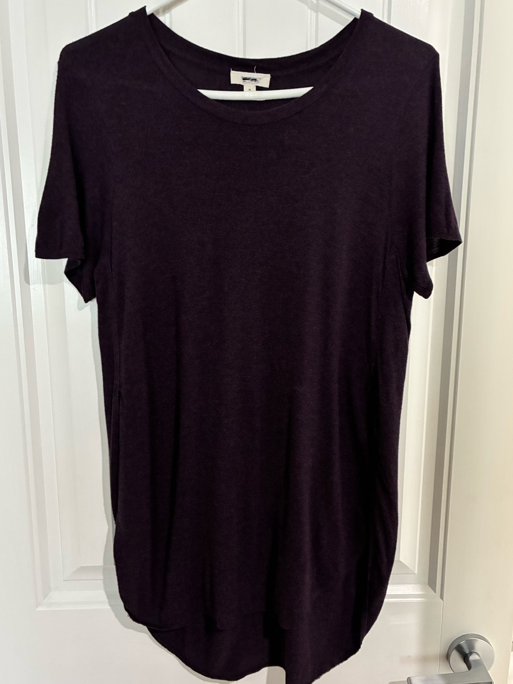 Wilfred Capucine Short-Sleeve Crew Tunic Top - Deep Purple